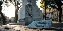 Il vandalismo contro il monumento di Giacomo Matteotti a Roma