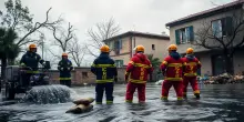 Maltempo in Romagna: i vigili del fuoco in azione tra pioggia e vento