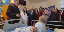 Tajani visita i bambini palestinesi ricoverati negli ospedali romani