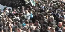 Esplosione di gioia a Ramallah all’arrivo dei palestinesi liberati