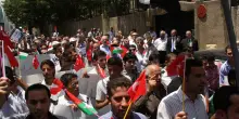 Manifestanti pro-Palestina a Copenaghen contro l’Ue: “Finanzia il genocidio”