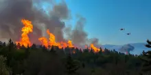 Incendio in Lombardia: area boschiva in fiamme