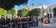 Protesta a Reggio Calabria contro il ponte sullo Stretto durante la visita di Salvini