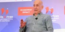 Ehud Olmert e Nasser Al-Kidwa insieme a Napoli il 14 settembre