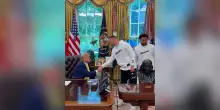 Casa Bianca, la Juventus ricevuta da Trump nello Studio Ovale, il video