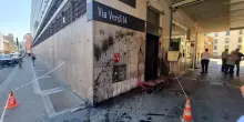 Imbrattata la sede Rai di Torino in via Verdi