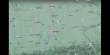 La mappa di Flightradar24 non mostra alcuna attività di volo su Monaco di Baviera