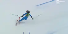 Sölden, gigante femminile: la caduta di Sofia Goggia durante la prima manche