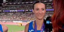 Nadia Battocletti ai microfoni di Raisport dopo l'argento sui 10.000