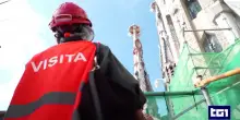 La Sagrada Familia di Barcellona, nel cantiere della torre del Gesù della chiesa-capolavoro di Gaudì