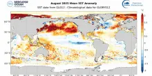 Agosto 2025 il terzo più caldo mai registrato per gli oceani