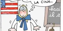 Meloni da Trump: la vignetta di Ellekappa