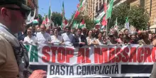 Manifestazione pro Gaza a Roma: “Siamo 300mila”. Schlein: “È pulizia etnica, governo codardo”