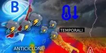 Previsioni meteo, anticiclone ko; forti temporali in arrivo con rischio grandinate