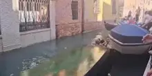 Venezia, gondola ribaltata e turisti in acqua