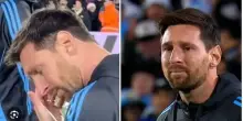 Messi, lacrime per l’ultima gara in Argentina