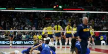 L’esultanza di Velasco davanti alle brasiliane dopo il punto decisivo: “Come la semifinale del 1990”