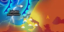 Previsioni meteo, sabato con veloce peggioramento, da domenica arriva l’anticiclone