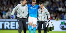 Napoli, tegola De Bruyne: lesione di alto grado e lungo stop