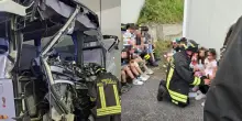 Italia. Scuolabus contro camion,: come stanno i 27 bambini a bordo