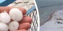 Maltempo Italia, tempesta di ghiaccio e grandine come palline da golf: terrore e danni in spiaggia