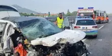 Autostrada A21, auto contro bisarca: quattro coinvolti e traffico in tilt