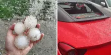 Grandinata shock in Italia, auto distrutte e tetti sventrati: chicchi grandi come sassi
