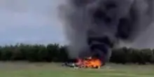 L’elicottero precipita, poi l’incendio: spaventoso in Italia, una colonna di fumo